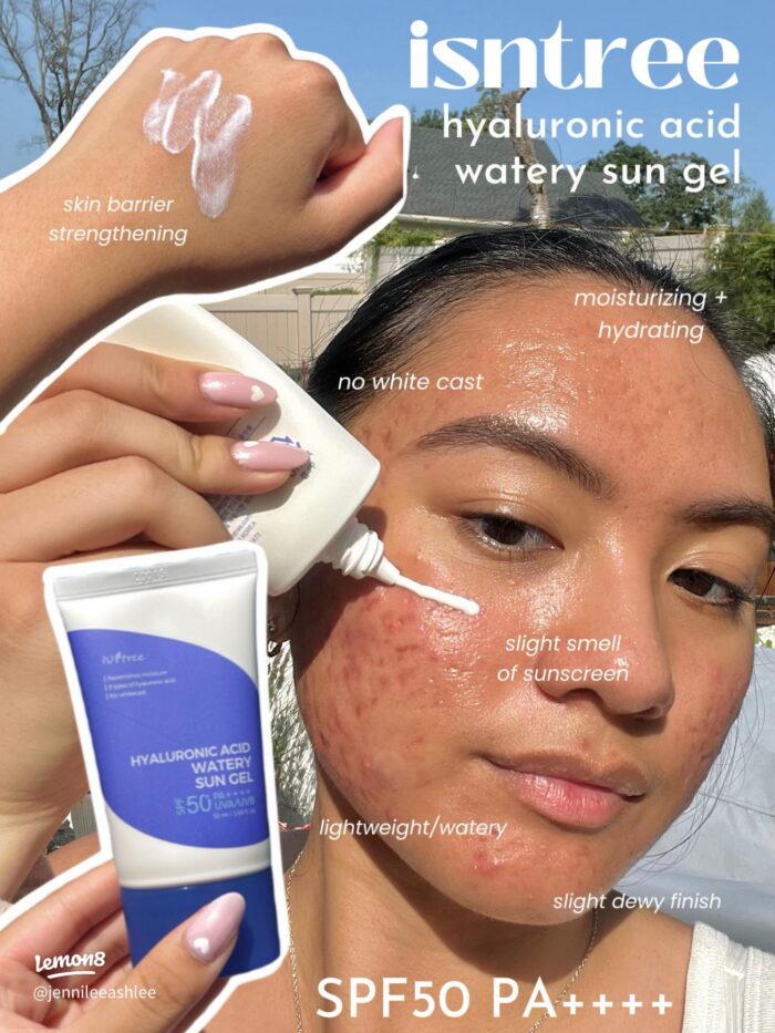 ISNTREE Hyaluronic Acid Watery Sun Gel - 50ml (SPF50+ PA++++) - Image 3