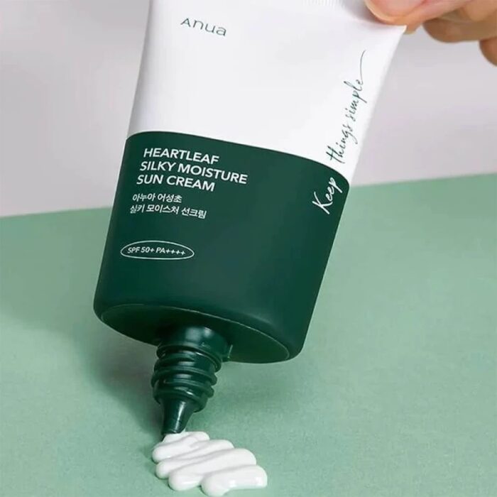 ⁦Anua Heartleaf Silky Moisture Sun Cream - 50 ml⁩ - الصورة ⁦2⁩
