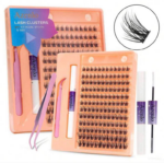 AZENLO lash clusters with applicator and lash bond and seal lash extension kit