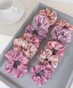Scrunch satin ties 1 pcs random color