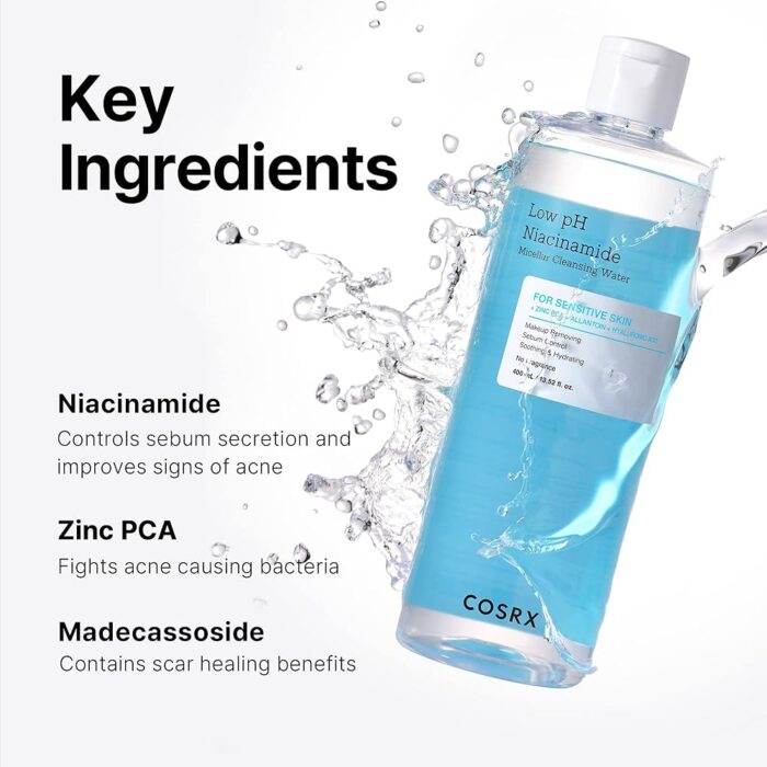 COSRX Low pH Niacinamide Micellar Cleansing Water 400 ml - Image 3