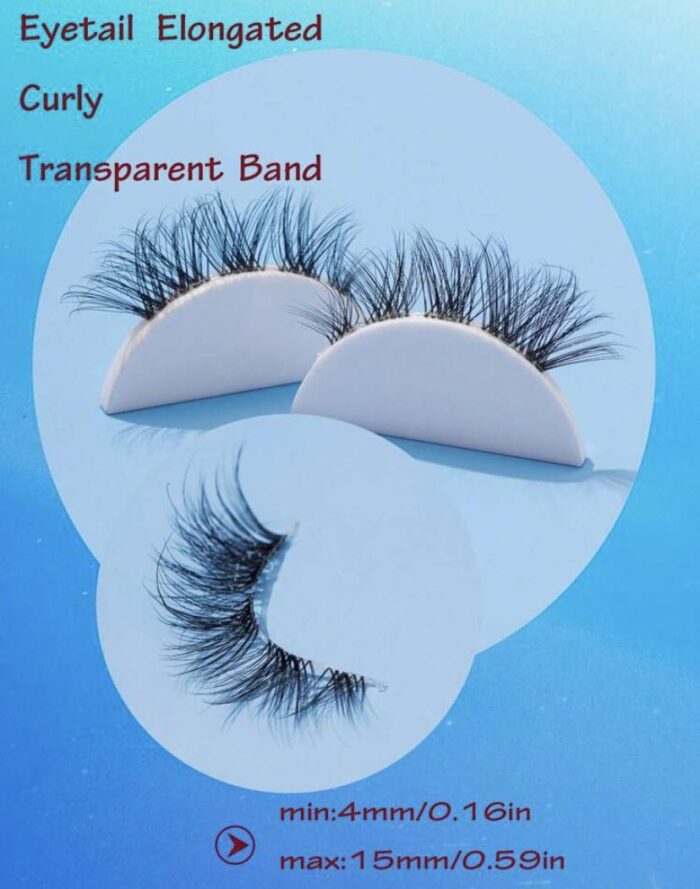 5 pair of fishtail cross false eyelashes - Image 4