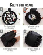 ⁦Waterproof drawstring cosmetic bag⁩ - الصورة ⁦2⁩