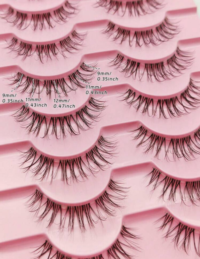 ⁦Natural wispy laches 10 pair⁩ - الصورة ⁦4⁩