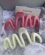 Simple Wave Shape High-End Hair Clips 2pcs
