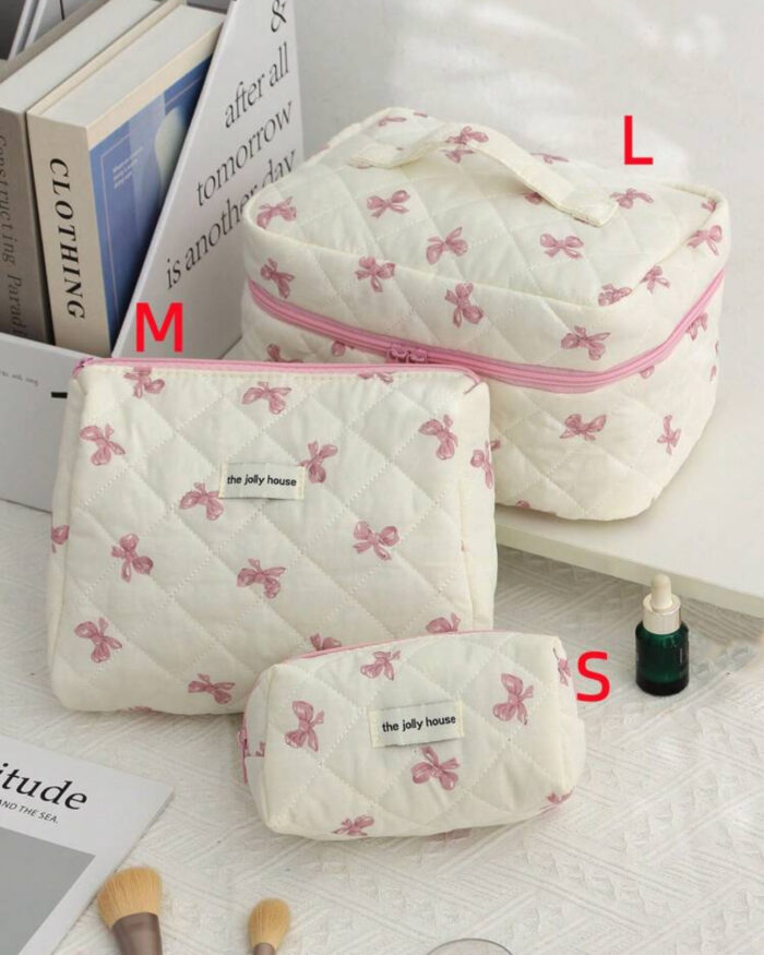 Pink pow pattern Makeup Bag Set - Image 2