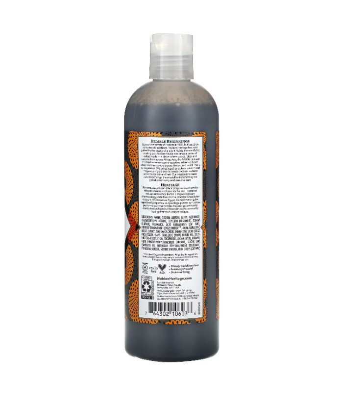 Nubian Heritage African Black Soap, Body Wash, (384 ml) - Image 2