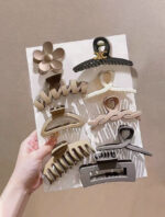 9pcs/Set Coffee Colored Shark Hair