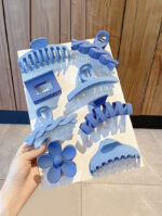 8pcs Women's Acrylic Shark Hair Clips Set