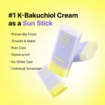 BY WISHTREND Pore Smoothing Bakuchiol Sun Stick 18g - Image 4