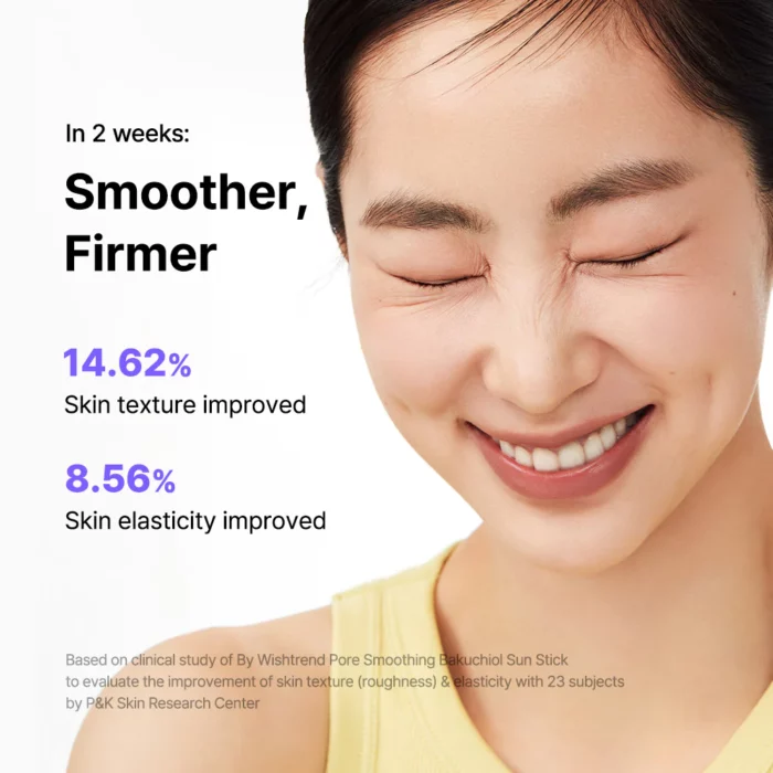 BY WISHTREND Pore Smoothing Bakuchiol Sun Stick 18g - Image 3