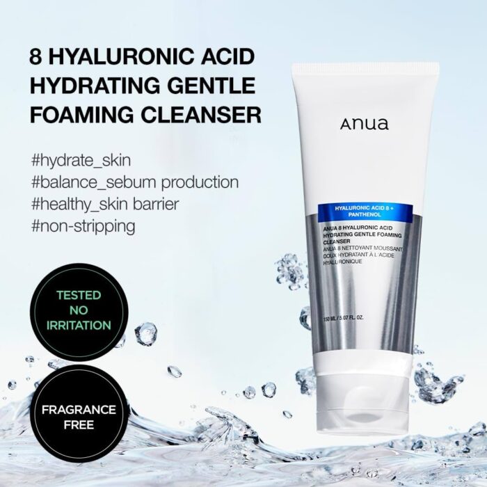 Anua 8 Hyaluronic Acid Hydrating Gentle Foaming Cleanser 150 ml - Image 2