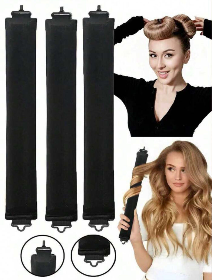 ⁦Heatless curling hair tools 4 pcs⁩ - الصورة ⁦2⁩