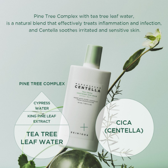 SKIN 1004 Madagascar Centella Tea Trica Soothing Sun Milk 50 Ml - Image 3