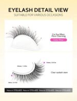 Cat eye natural curl eyelashes - 6 pair - Image 2