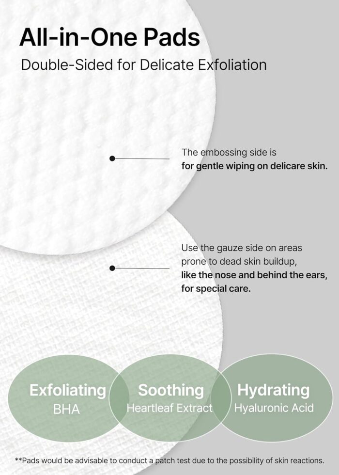 ⁦celimax Ji.Woo.Gae Heartleaf BHA Peeling Pad 60 pads/125 ML⁩ - الصورة ⁦4⁩