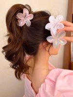 3pcs Women's Laser Mermaid Princess Flower Shaped Hair Clips