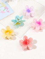 5pcs/Set Fresh And Lovely Five-Petal Flower Hair Claw Clip - Image 2