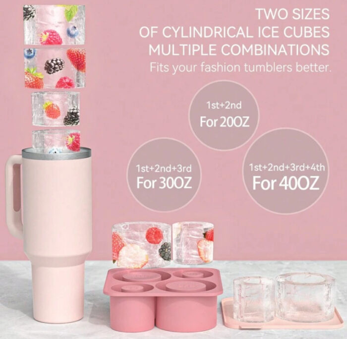 1pc 4-Cavity Water Bottle Ice Cube Tray Ice Cube - Image 3