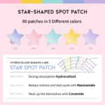 OOTD Beauty Star Spot Acne/Pimple Patch For Face, Hydrocolloid 80 Dots - Image 3