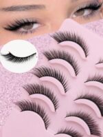 Natural fluffy soft eyelashes - 5 Pair