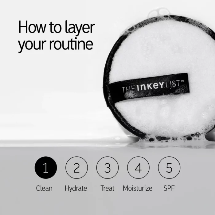 ⁦The INKEY List Reusable Double-sided Cleansing Pads- 3 pads⁩ - الصورة ⁦2⁩