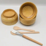 4pcs/Set Bamboo Facial Mask Bowl Set With Spatula - Image 4