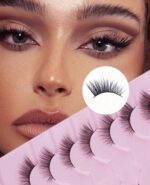 3D false eyelashes set half length 7 pair