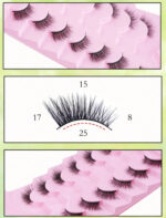 3D false eyelashes set half length 7 pair - Image 2