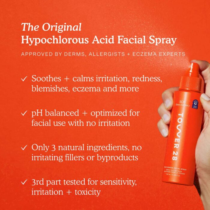⁦Tower 28 Beauty SOS Daily Rescue Facial Spray with Hypochlorous Acid 120 ML⁩ - الصورة ⁦4⁩