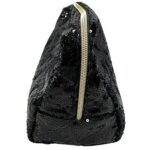 ⁦Juicy Couture Black Makeup Clutch Cosmetic Toiletry Bag Sequin Zip⁩ - الصورة ⁦2⁩