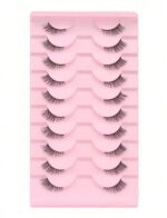 cat eye cross eyelashes - 10 pair