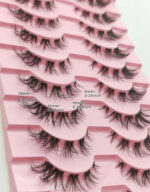 3D natural fluffy lashes - 10 pair - Image 4
