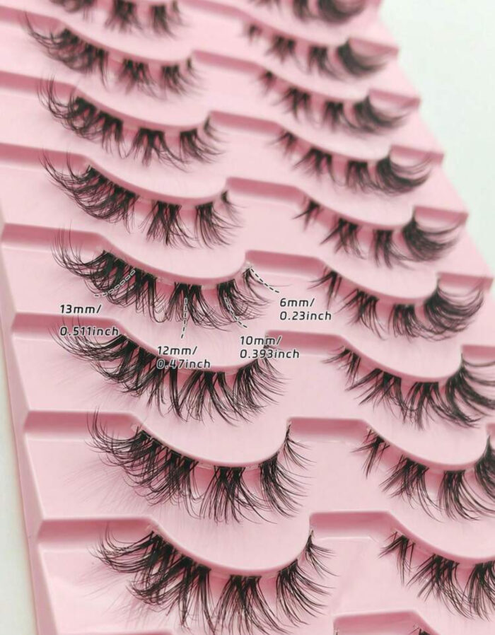 3D natural fluffy lashes - 10 pair - Image 4
