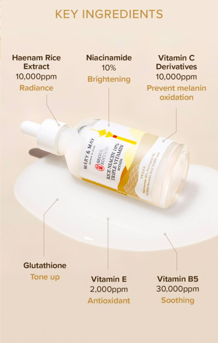 Mary&May Rice Niacin 10% Triple Vitamin Serum Seoul Edition 80 ml - Image 2