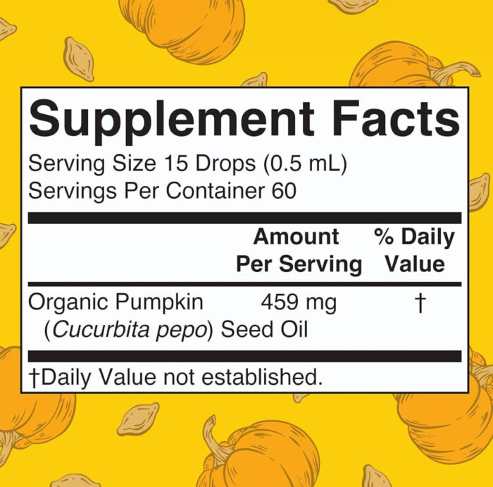 MaryRuth's Organic Pumpkin Seed Oil Liquid Drops Alcohol Free, 459 mg (30 ml) - Image 4