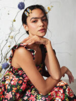 Frida Kahlo 6pcs Flower And Butterfly Print Crease-Free Hair Clips - Image 5