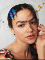 Frida Kahlo 6pcs Flower And Butterfly Print Crease-Free Hair Clips - Image 7
