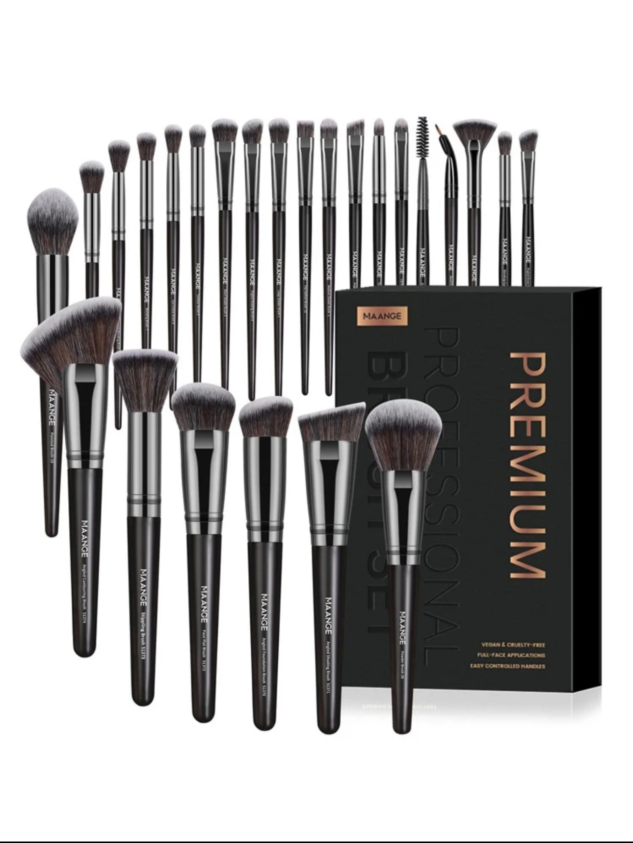 IMG_0898 Makeup brush set 25pcs - black - الصورة 1