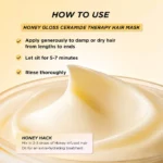 ⁦Gisou Honey Gloss Ceramide Therapy Hydrating Hair Mask⁩ - الصورة ⁦7⁩