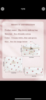 Cherry Makeup Bag - Image 10