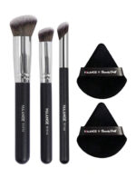 Face Brush Set, 3pcs Brush+2pcs Triangle Powder Puff