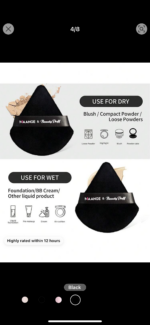 Face Brush Set, 3pcs Brush+2pcs Triangle Powder Puff - Image 3