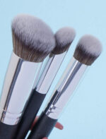 Face Brush Set, 3pcs Brush+2pcs Triangle Powder Puff - Image 7