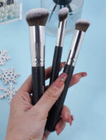 Face Brush Set, 3pcs Brush+2pcs Triangle Powder Puff - Image 8