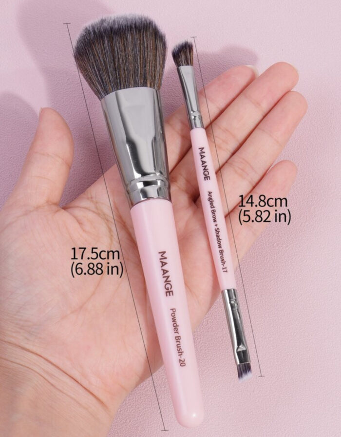 Makeup brush set 25pcs - Pink - Image 3