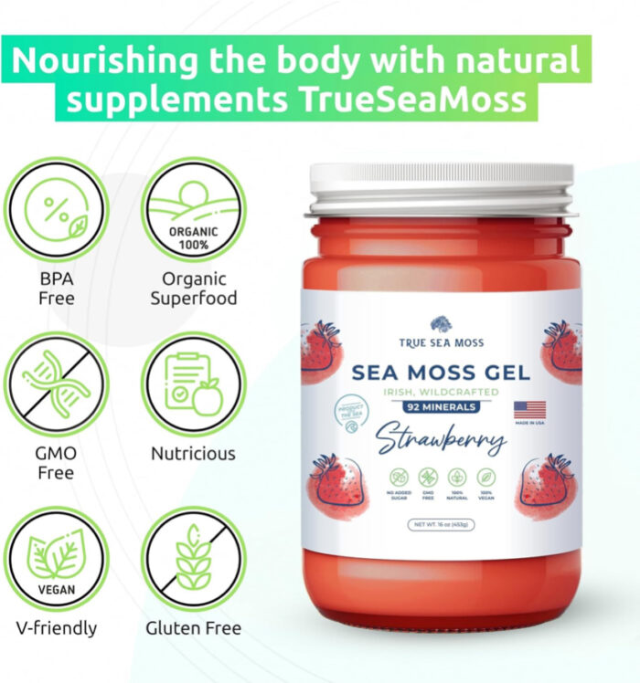 True sea moss sea moss gel strawberry - Image 2