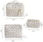 Makeup bag 3 pcs fruit pattern - Image 2
