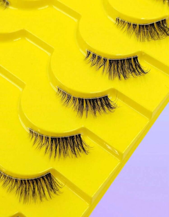 Half eye lashes natural soft cat eye 10 pair - Image 2