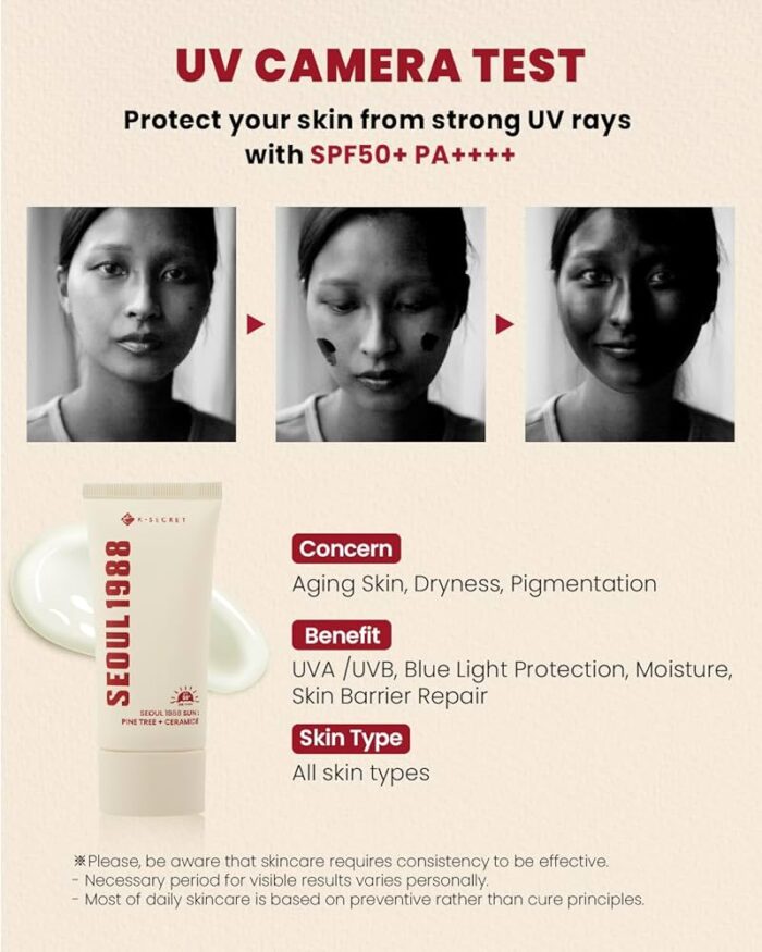 KSECRET SEOUL 1988 Sun: Pine Tree + Ceramide 50 ml - Image 4